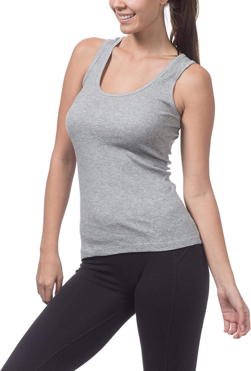 imagePro Club Womens Athletic Shirts 2 PackHeather Gray