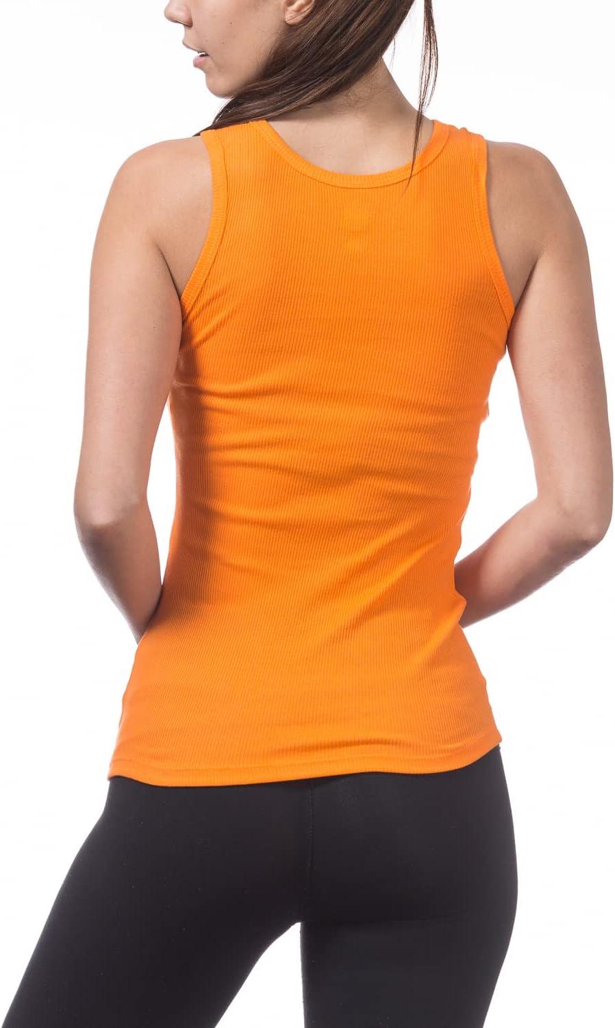 imagePro Club Womens Athletic Shirts 2 PackOrange Tangerine