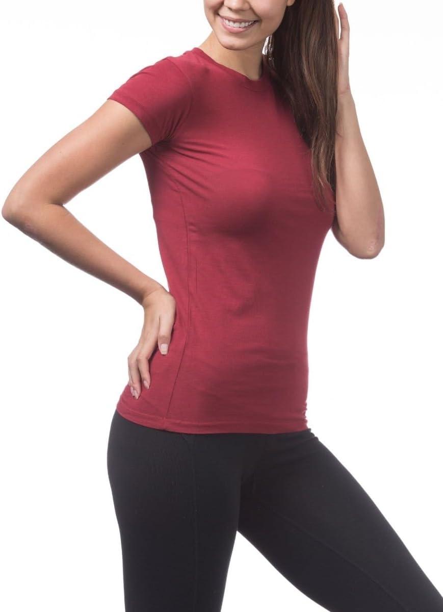 imagePro Club Womens Short Sleeve Crew Neck TeeBurgundy