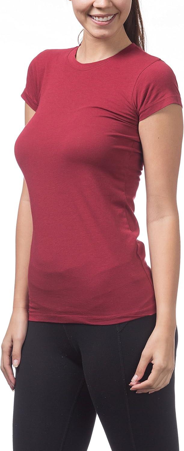 imagePro Club Womens Short Sleeve Crew Neck TeeBurgundy