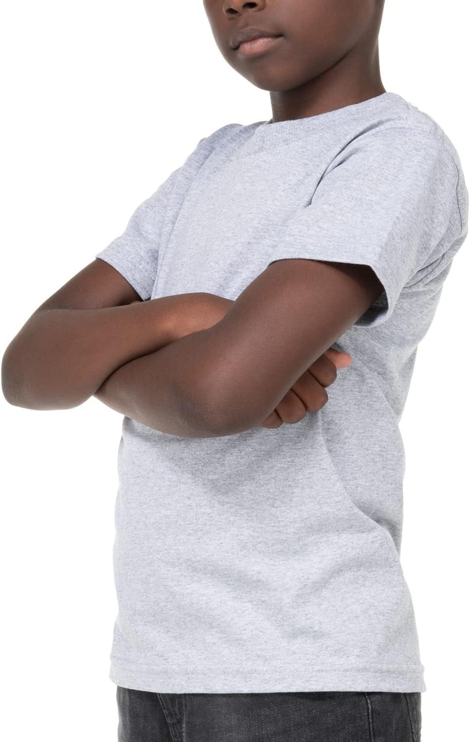imagePro Club Youth Short Sleeve Crew Neck TShirtHeather Gray