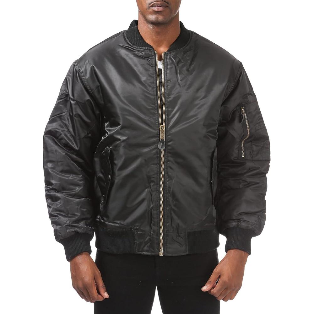 imagePro Club Mens Flight Bomber JacketBlack