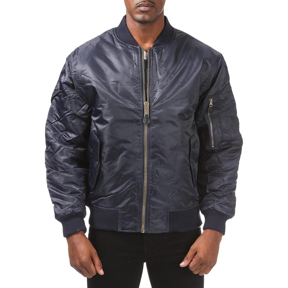 imagePro Club Mens Flight Bomber JacketNavy