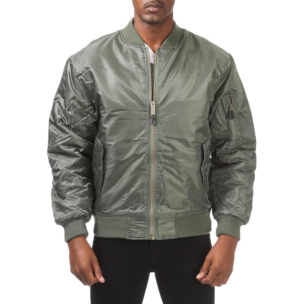 imagePro Club Mens Flight Bomber JacketOlive