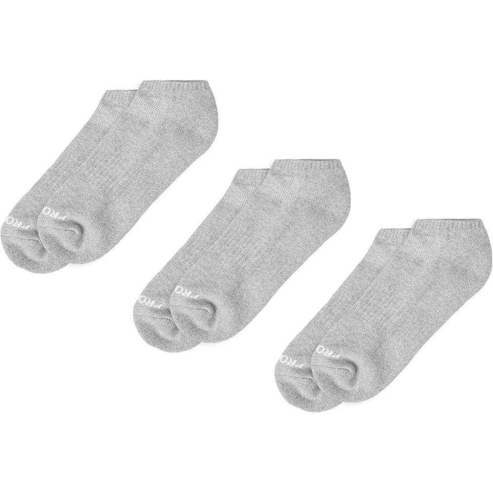 imagePro Club No Show Sock 3 PackHeather Gray