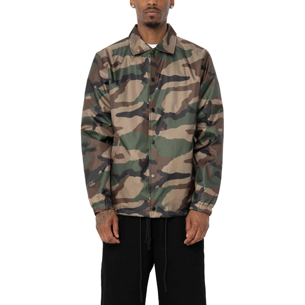 imagePro Club Standard Coach JacketGreen Camo