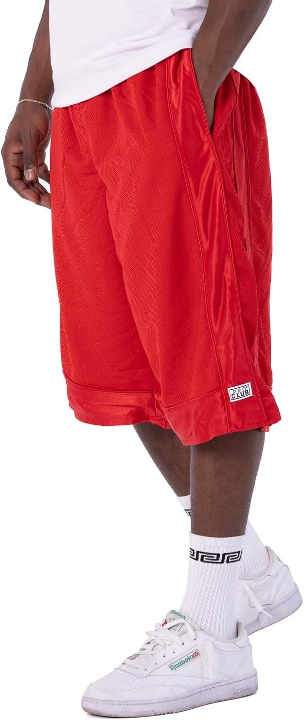 imagePro Club Mens Heavyweight Mesh Basketball Shorts Red 7XLarge