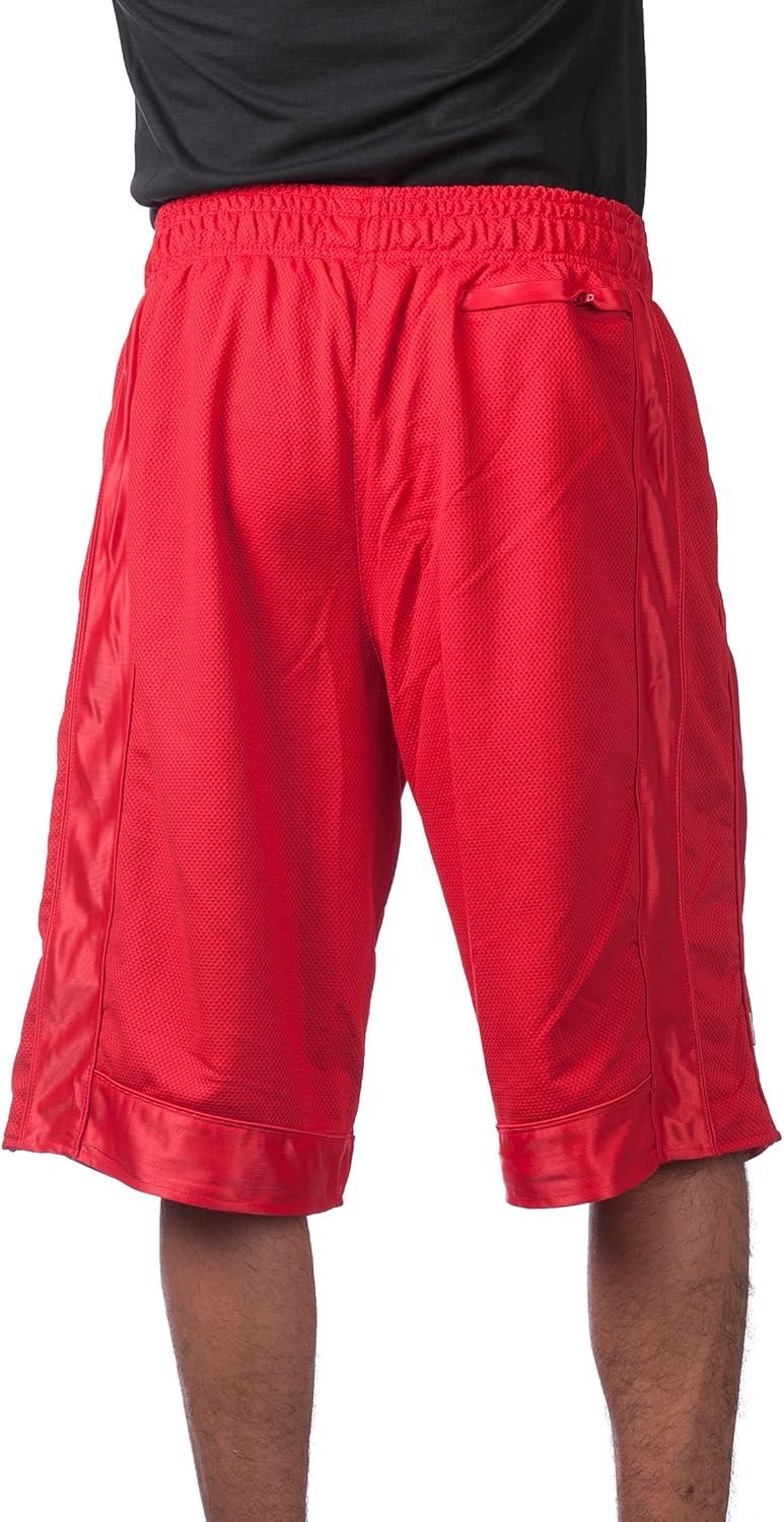 imagePro Club Mens Heavyweight Mesh Basketball Shorts Red 7XLarge