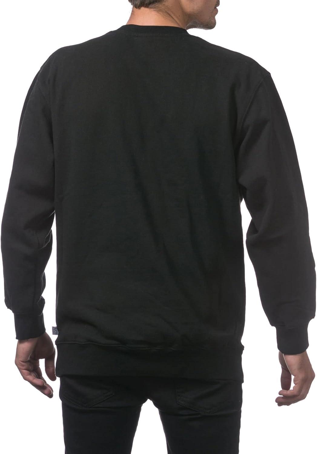imagePro Club Mens Heavyweight 13oz Crew Neck Fleece Pullover SweatshirtBlack