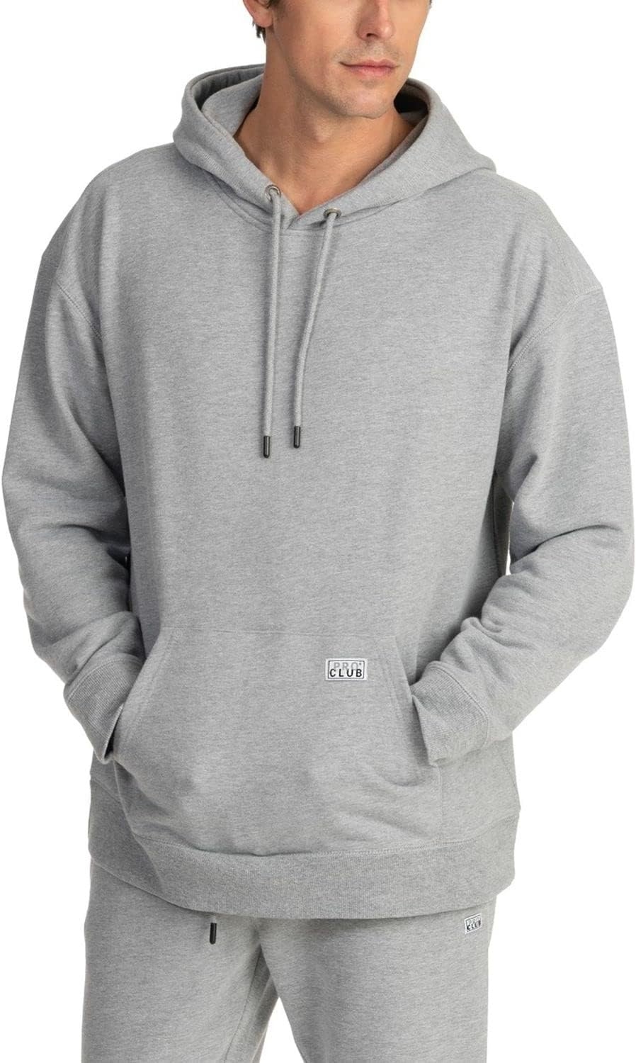 image:imagePro Club Mens Heavyweight French Terry Hooded Pullover SweatshirtHeather Gray