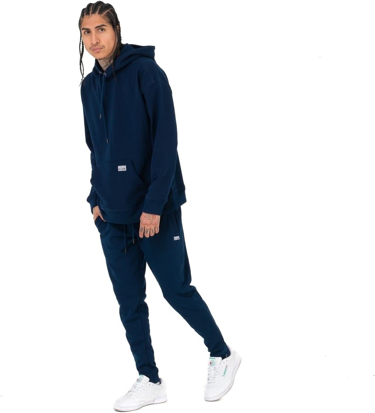 image:imagePro Club Mens Heavyweight French Terry Hooded Pullover SweatshirtNavy