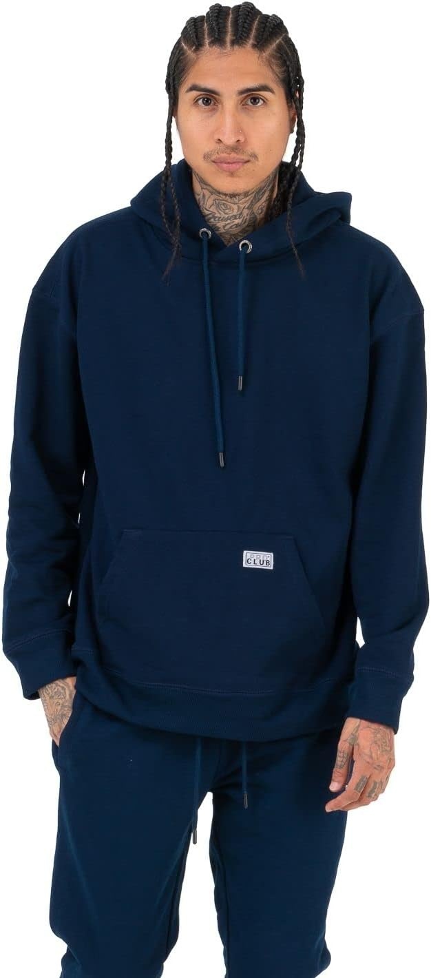 image:imagePro Club Mens Heavyweight French Terry Hooded Pullover SweatshirtNavy