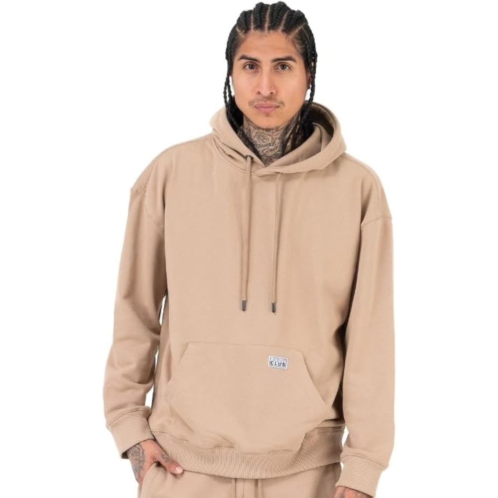 image:imagePro Club Mens Heavyweight French Terry Hooded Pullover SweatshirtKhaki