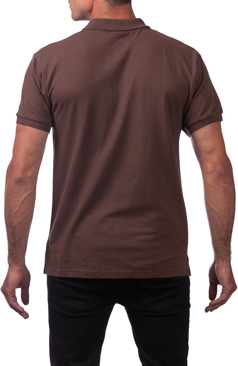 image:imagePro Club Mens Pique Polo Cotton Short Sleeve ShirtBrown