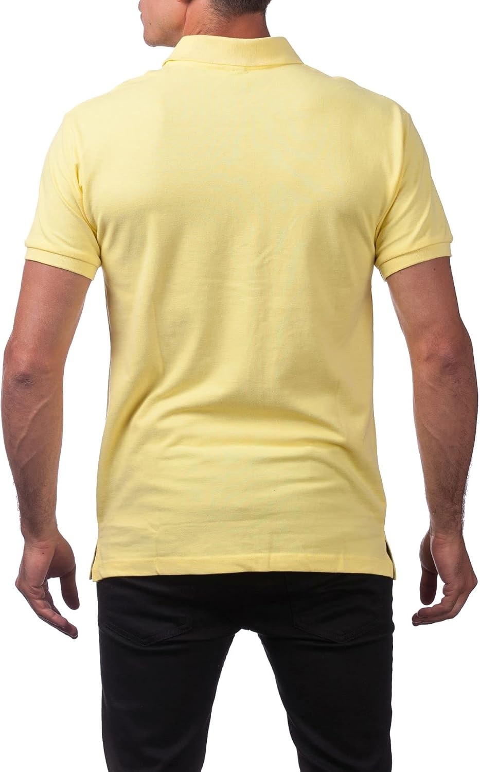 image:imagePro Club Mens Pique Polo Cotton Short Sleeve ShirtYellow