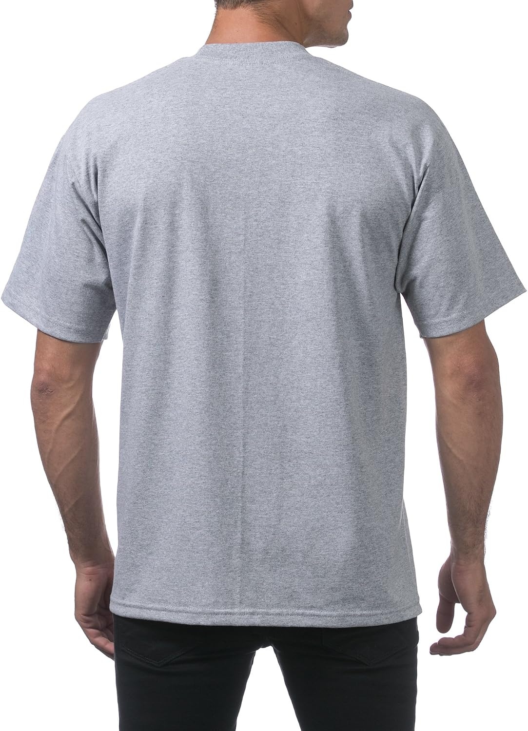 image:imagePro Club Mens Heavyweight Cotton Short Sleeve Crew Neck TShirt Heather Gray 3XLarge