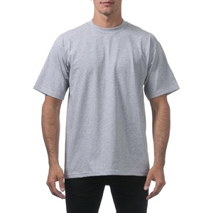 Pro Club Men’s Heavyweight Cotton Short Sleeve Crew Neck T-Shirt, Heather Gray, 3X-Large